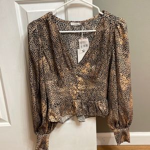 Lush women’s size small leopard print long sleeve